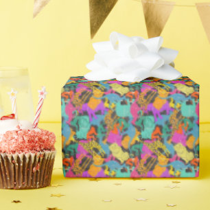 Muster für hintere Silhouetten Geschenkpapier