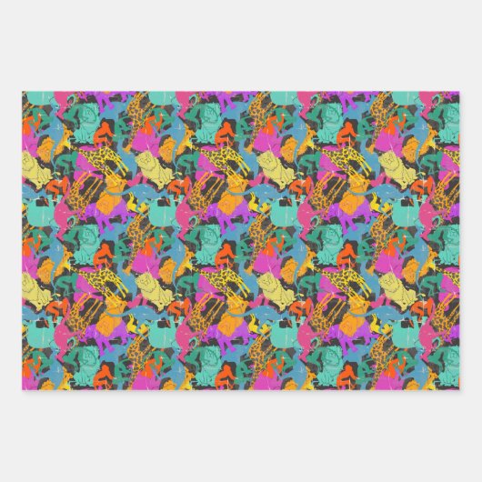 Muster für hintere Silhouetten Geschenkpapier Set (Vorderseite 3)