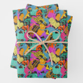 Muster für hintere Silhouetten Geschenkpapier Set (Beispiel)