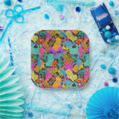 Muster für hintere Silhouetten Pappteller (Party)