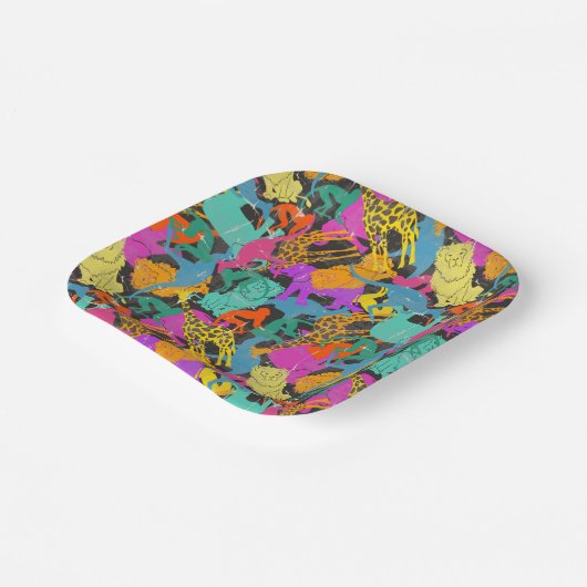 Muster für hintere Silhouetten Pappteller (Gewinkelt)