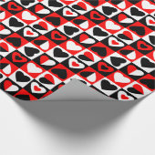 Muster für hintereinander liegende Herzen Geschenkpapier (Ecke)