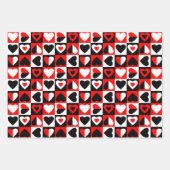 Muster für hintereinander liegende Herzen Geschenkpapier Set (Vorderseite 2)