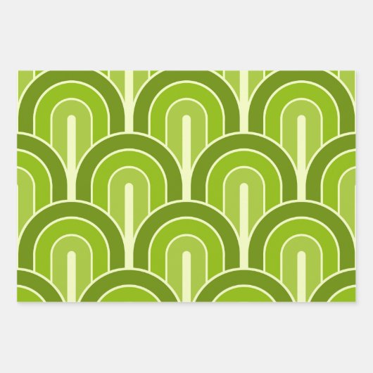 Muster für hintergradig geometrische Lüfter Geschenkpapier Set (Vorderseite 2)