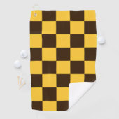 Muster für hinterschwarze und gelbe karierte Quadr Golfhandtuch (Insitu)