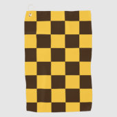 Muster für hinterschwarze und gelbe karierte Quadr Golfhandtuch (Vorderseite)