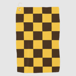 Muster für hinterschwarze und gelbe karierte Quadr Golfhandtuch