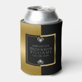 Muster für Hochzeiten mit Gold und Schwarz Dosenkühler (Kanne Vorderseite)