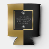 Muster für Hochzeiten mit Gold und Schwarz Dosenkühler (Vorderseite)