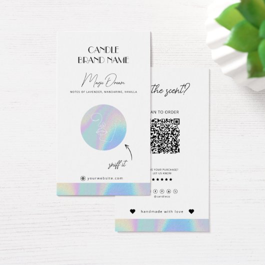 Muster für Holografische Candle Scent Card einfüge (Schreibtisch)