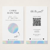 Muster für Holografische Candle Scent Card einfüge (Vorne & Hinten)