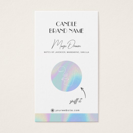 Muster für Holografische Candle Scent Card einfüge (Vorderseite)
