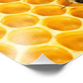 Muster für Honigwaben und Bienen Fotodruck (Ecke)