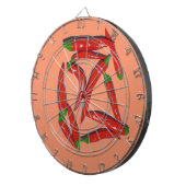 Muster für Hot Red Chili Paprikaschoten Dartscheibe (Vorderseite rechts)