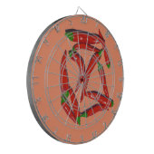 Muster für Hot Red Chili Paprikaschoten Dartscheibe (Vorderseite Links)