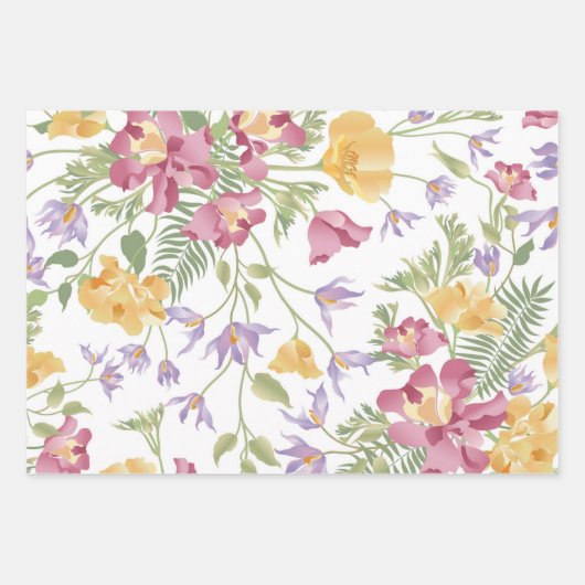 Muster für hübsche Blume Geschenkpapier Set (Vorderseite 2)