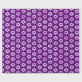 Muster für hübsche Lila Blume Geschenkpapier (Flach)
