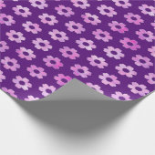 Muster für hübsche Lila Blume Geschenkpapier (Ecke)