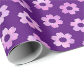 Muster für hübsche Lila Blume Geschenkpapier (Rolleneckpunkt)