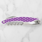 Muster für hübsche Lila Blume Kellnermesser (Rückseite)