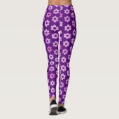 Muster für hübsche Lila Blume Leggings (Rückseite)