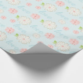 Muster für hübsche Pastell-Liebe und Blume Geschenkpapier (Ecke)