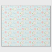 Muster für hübsche Pastell-Liebe und Blume Geschenkpapier (Flach)