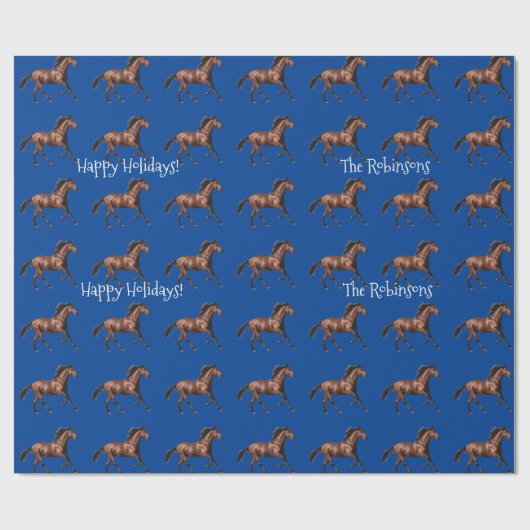 Muster für hübsche Pferde Geschenkpapier (Flach)