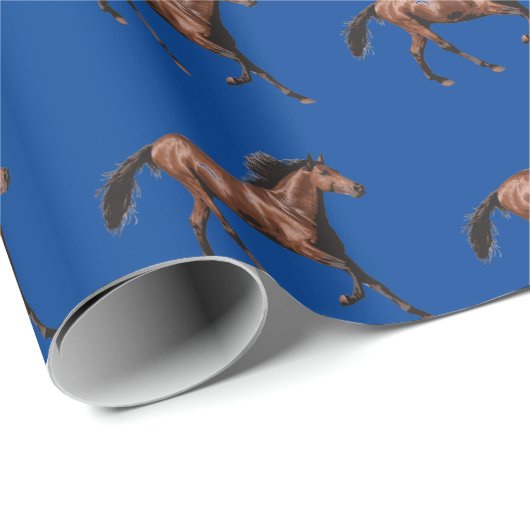 Muster für hübsche Pferde Geschenkpapier (Rolleneckpunkt)