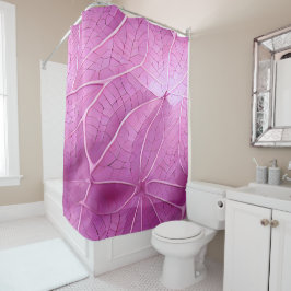 Muster für hübsche rosa Blätter Duschvorhang