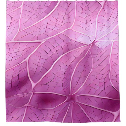 Muster für hübsche rosa Blätter Duschvorhang (Vorderseite)