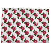 Muster für hübsche Rote Rose Große Geschenktüte (Rückseite)