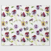 Muster für hübsche Stiefmütterchen Geschenkpapier (Flach)