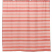 Muster für hübsche Streifen in Rosa und Korallen Duschvorhang (Vorderseite)