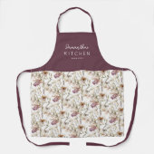 Muster für hübsche Wildblumen im Herbst | Name Schürze (Vorderseite)