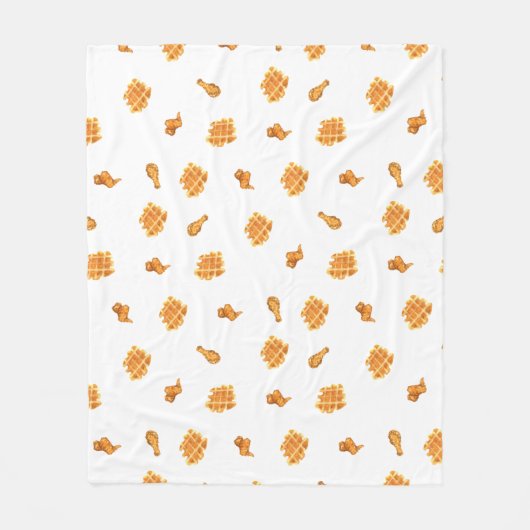 Muster für Hühner und Waffeln Fleecedecke (Vorderseite)