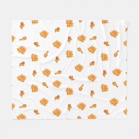 Muster für Hühner und Waffeln Fleecedecke (Vorderseite (Horizontal))