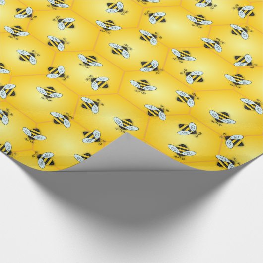 Muster für Hummeln und Honeycomb Geschenkpapier (Ecke)