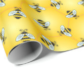 Muster für Hummeln und Honeycomb Geschenkpapier (Rolleneckpunkt)