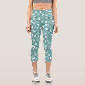Muster für Hunde Capri Leggings (Vorderseite)