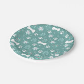 Muster für Hunde Pappteller (Schrägansicht)