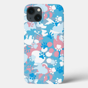 Muster für Hunde rosa und blaue Camouflage Case-Mate iPhone Hülle