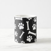 Muster für Hunde - Schwarz/Weiß Kaffeetasse (Mittel)