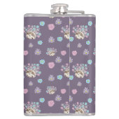 Muster für Igel und Blume Flachmann (Rückseite)