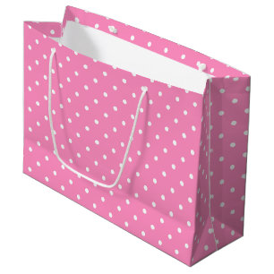 Muster für ihre eleganten, heiß rosa weißen Pol Große Geschenktüte