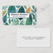 Muster für illustrierte Blätter | Pflanze Visitenkarte (Vorne/Hinten)