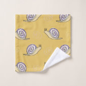 Muster für illustrierte Schnecken und Wirbel Badhandtuch Set (Waschlappen)