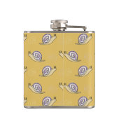 Muster für illustrierte Schnecken und Wirbel Flachmann (Rückseite)