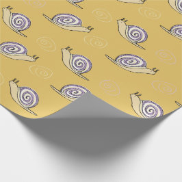 Muster für illustrierte Schnecken und Wirbel Geschenkpapier