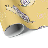 Muster für illustrierte Schnecken und Wirbel Geschenkpapier (Rolleneckpunkt)